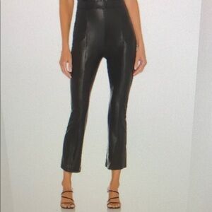 ❤️ AMANDA UPRICHARD CROP FLARE LORNA VEGAN LEATHER PANTS, HIGH RISE, LARGE